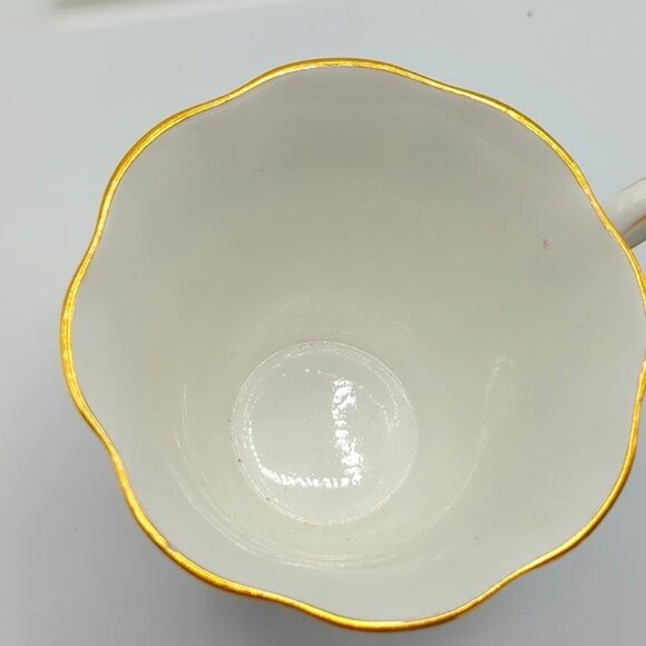 Clare Teacup & Saucer Fine Bone China Made in England Floral Gold Trim - Picture 8 of 10